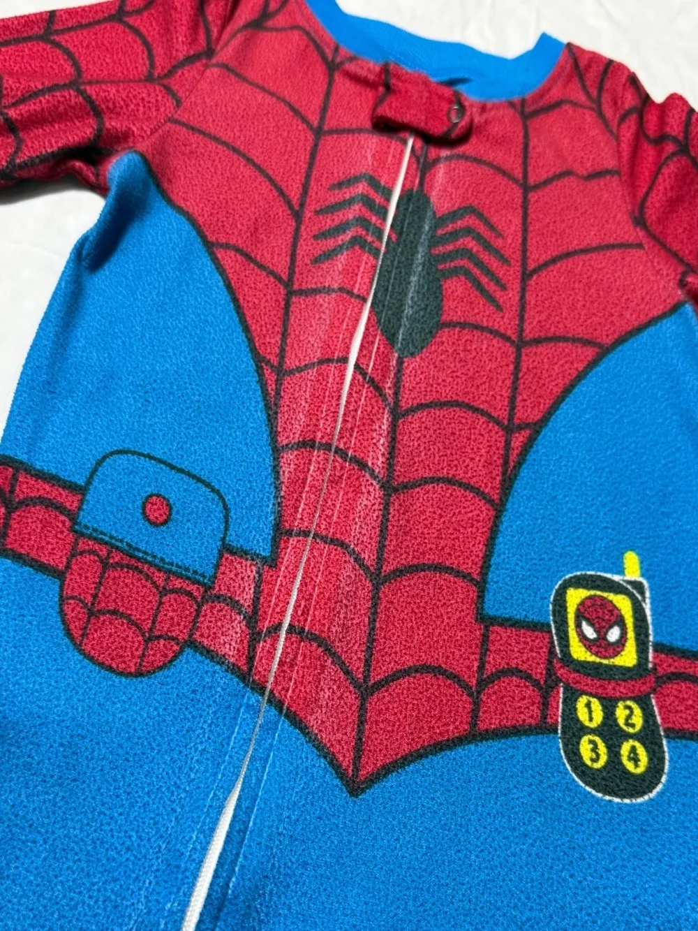 Marvel Toddler Baby Boy Girl Spider Man Footie Pajamas Size 12 Months